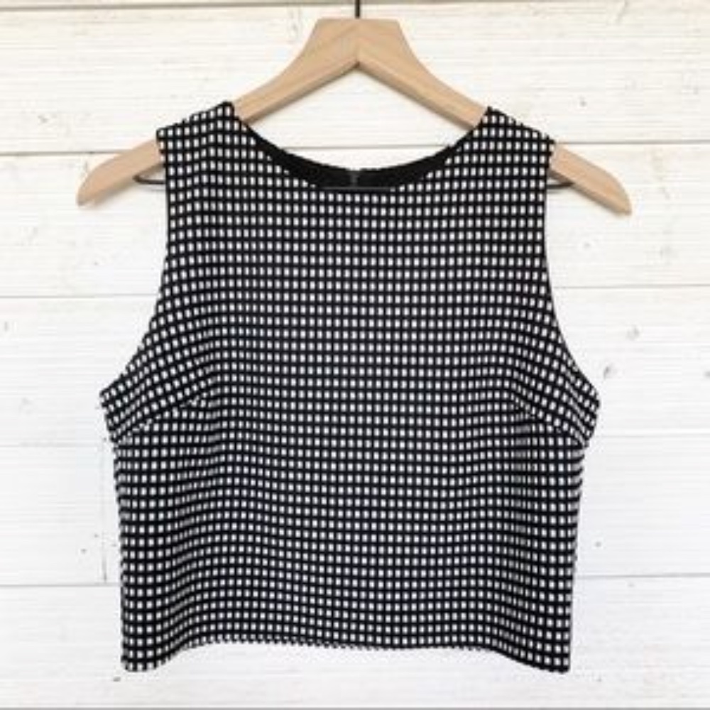 NWT DESIGN LAB black and white crop top